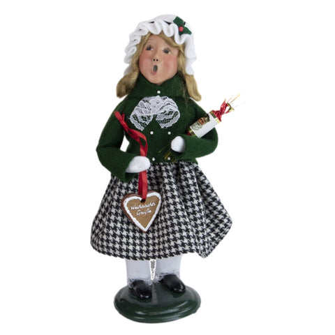 Byers Choice: Girl With Heart Gingerbread Cookie