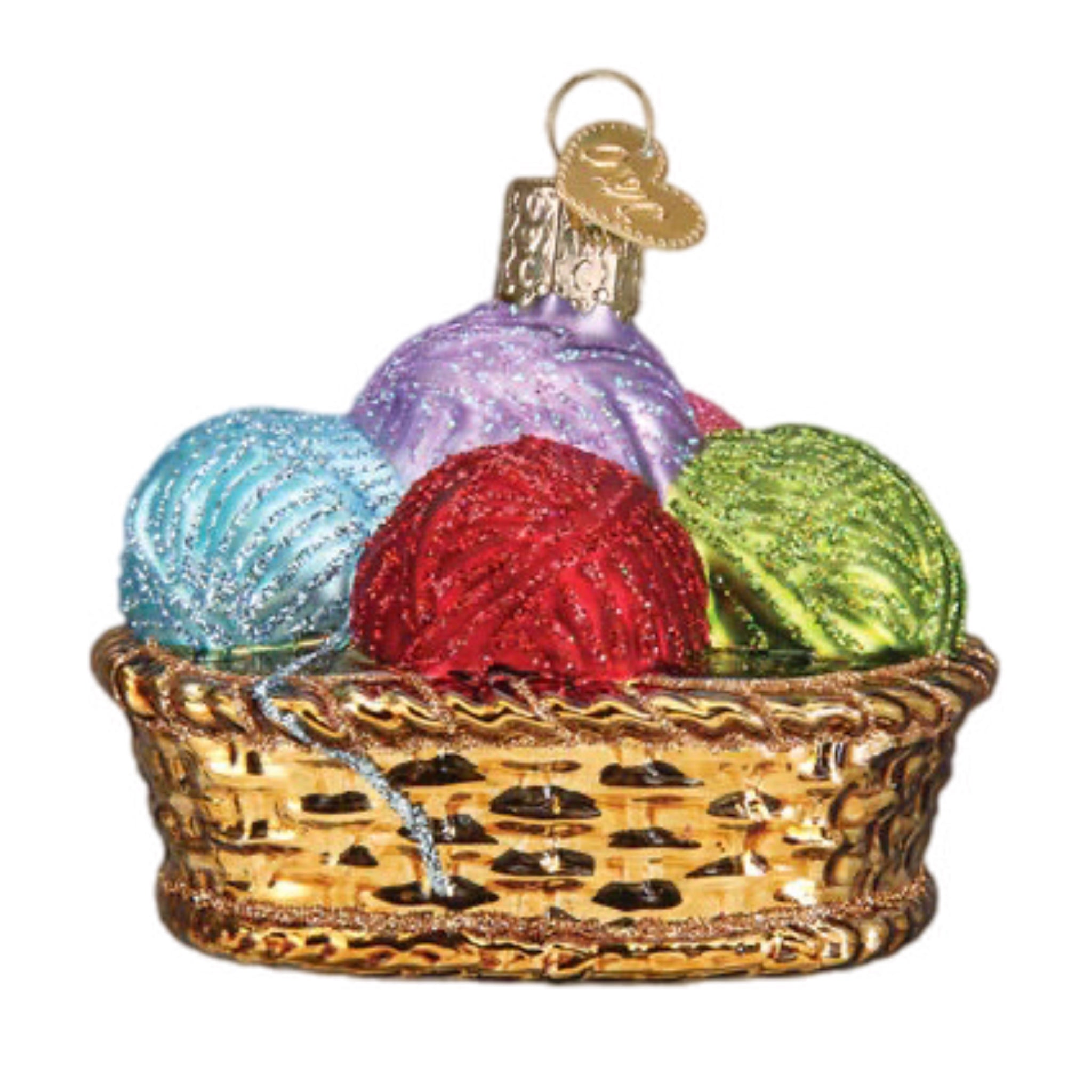 Basket Of Yarn Ornament