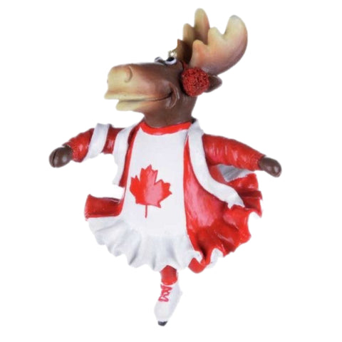 Skating Moose Ornament