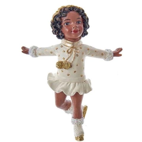 African Girl Skating Ornament