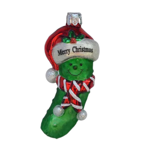 Merry Christmas Smiling Pickle Ornament