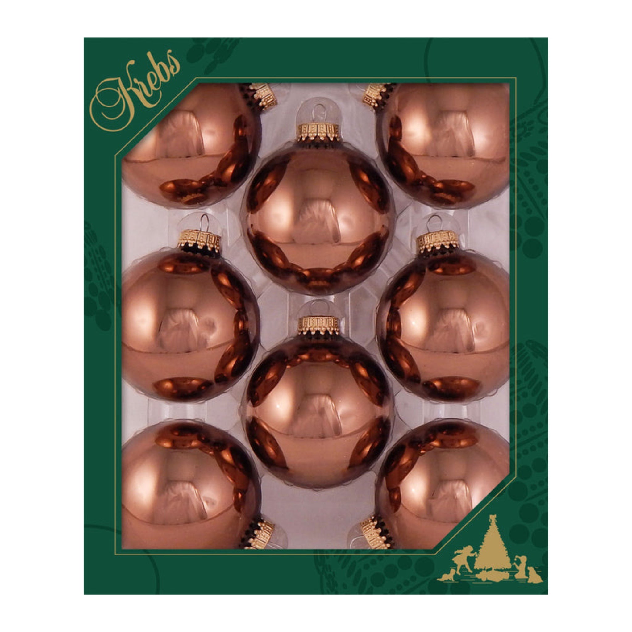 Copper Ball Boxed, Set Of 8