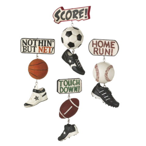 Assorted Sport Dangle Ornament, INDIVIDUALLY SOLD