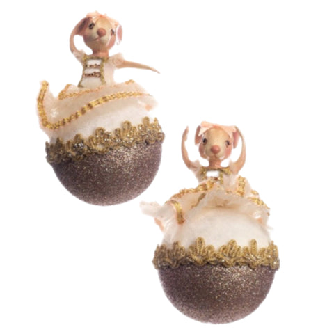 Assorted Mouse Ballerina Ball Ornament, INDIVIDUALLY SOLD