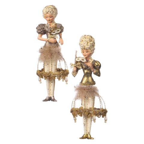 Assorted Dangle Masquerade Lady Ornament, INDIVIDUALLY SOLD