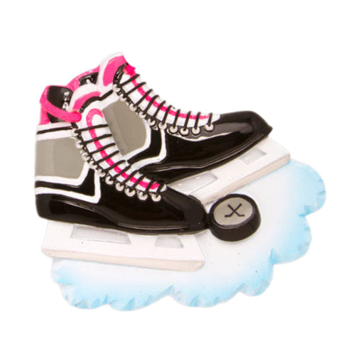 Hockey Skates With Pink Laces Ornament