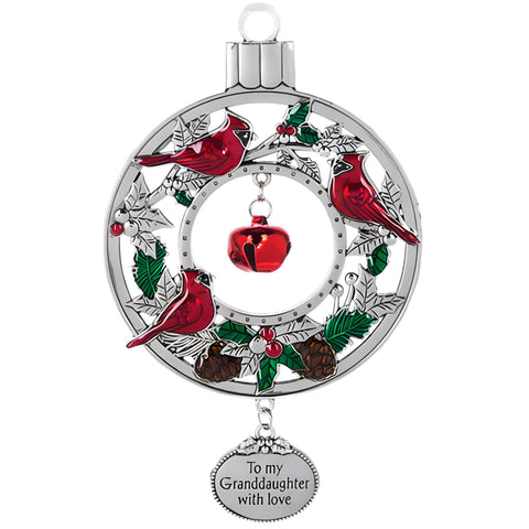 To My Granddaughter With Love Ornament