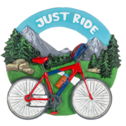 Just Ride Bike Ornament