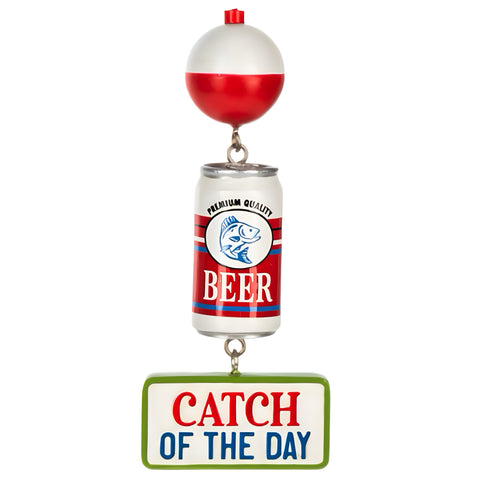 Fishing Beer Bobber Ornament