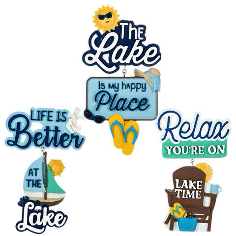 Assorted Lake Dangle Ornament, INDIVIDUALLY SOLD