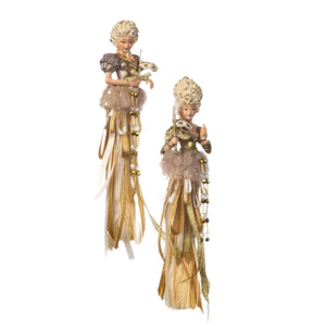 Assorted Cream Lady Tassel Ornament, INDIVIDUALLY SOLD