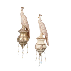 Assorted Peacock Finial Ornament, INDIVIDUALLY SOLD