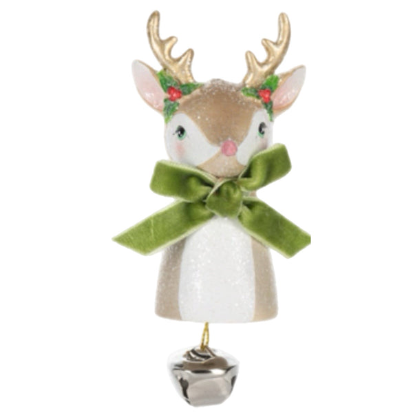 Assorted Reindeer With Bell Ornament, INDIVIDUALLY SOLD