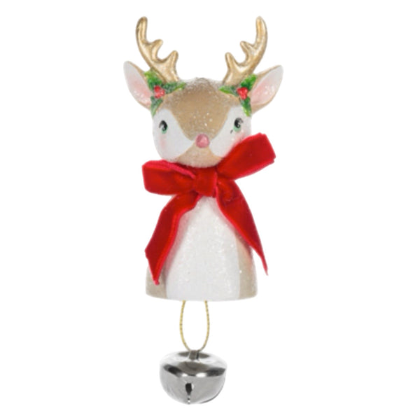 Assorted Reindeer With Bell Ornament, INDIVIDUALLY SOLD