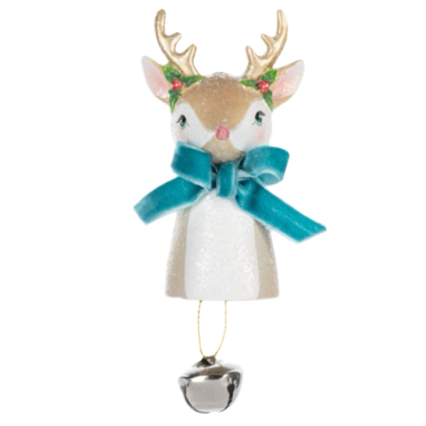 Assorted Reindeer With Bell Ornament, INDIVIDUALLY SOLD