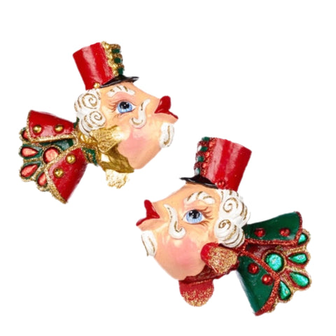 Assorted Nutcracker Fish With Top Hat Ornament, INDIVIDUALLY SOLD