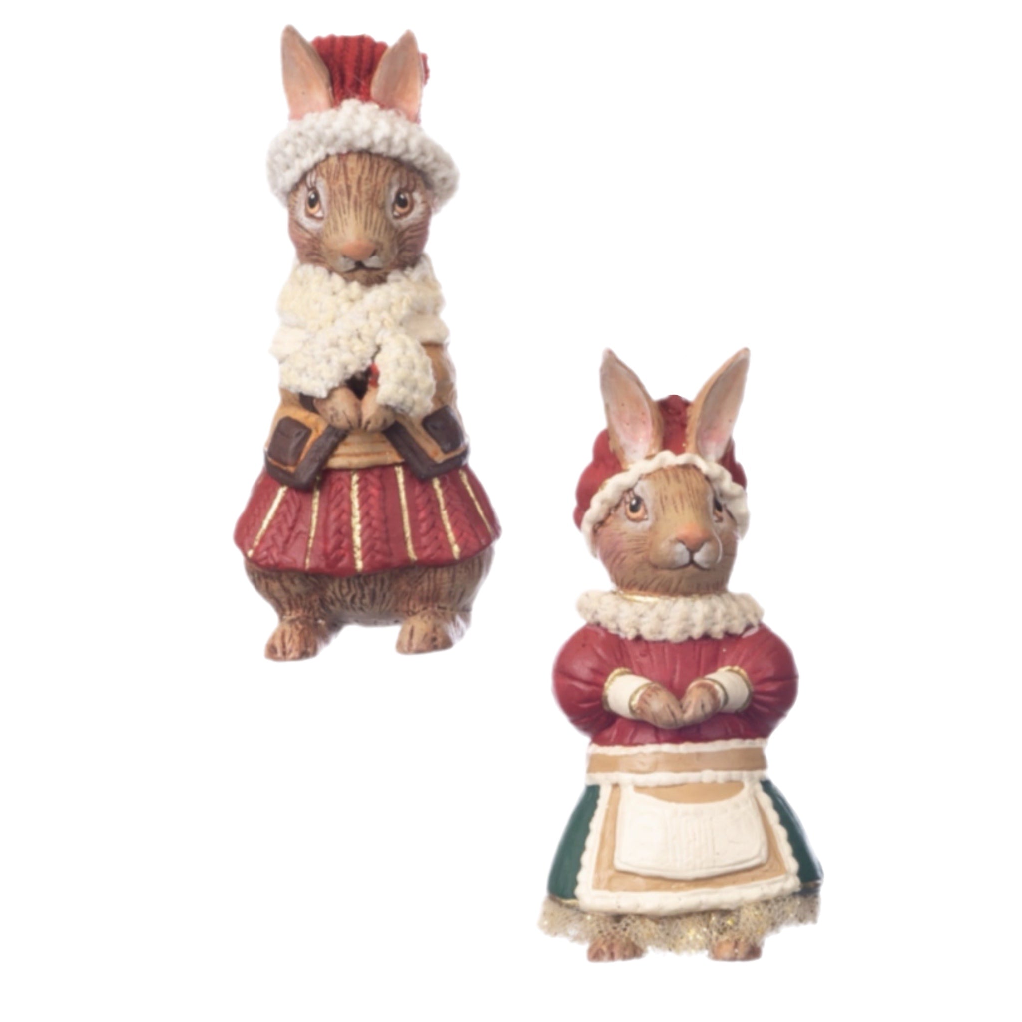 Assorted Rabbit In Apron Ornament, INDIVIDUALLY SOLD