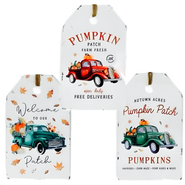 Assorted Fall Metal Sign, INDIVIDUALLY SOLD