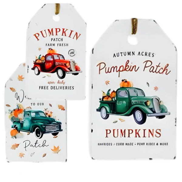 Assorted Fall Metal Sign, INDIVIDUALLY SOLD