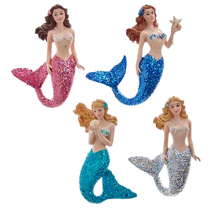 Assorted Mermaid Ornament, INDIVIDUALLY SOLD