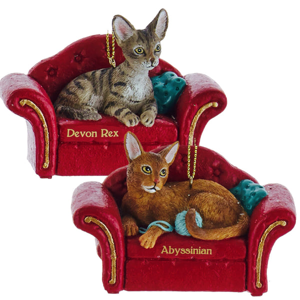 Assorted Cat On Sofa Ornament, INDIVIDUALLY SOLD