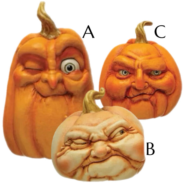 Assorted Pumpkin Head Figurine, INDIVIDUALLY SOLD