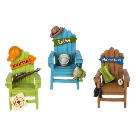 Assorted Adirondack Chair Ornament, INDIVIDUALLY SOLD