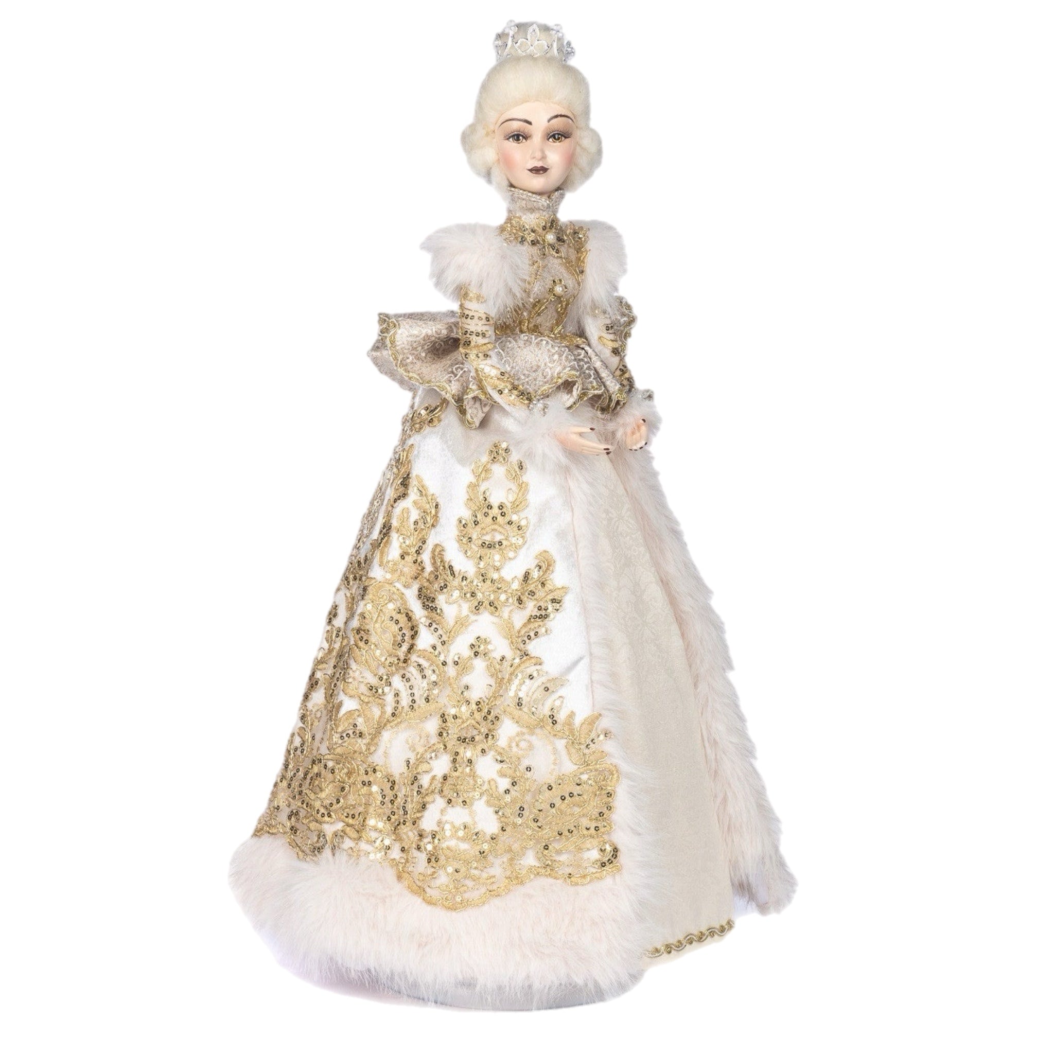 White & Gold Lady Figurine