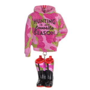 Pink Camo Dangle Hunting Ornament