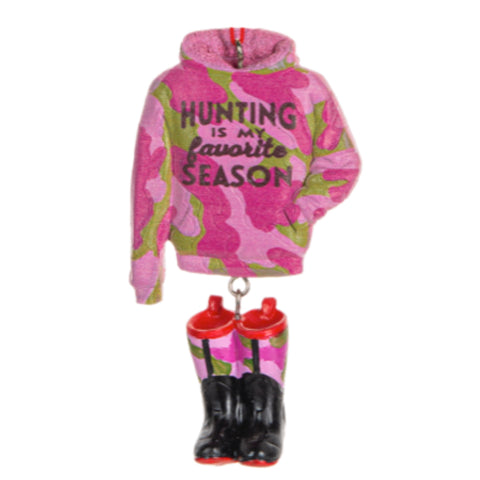 Pink Camo Dangle Hunting Ornament