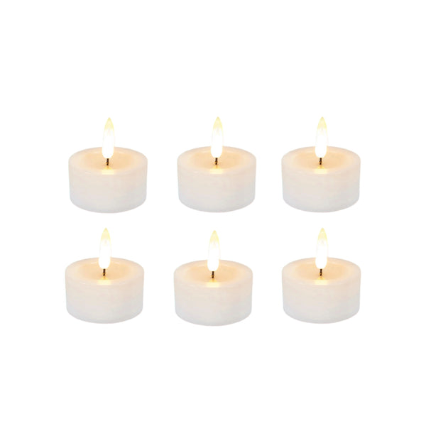 Set of 6 Flameless Tea Light Candles