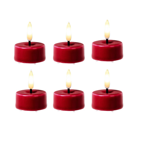Set of 6 Flameless Tea Light Candles