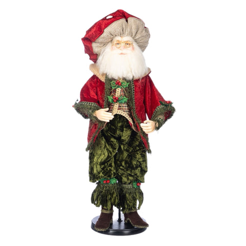 Santa In Mushroom Hat Figurine