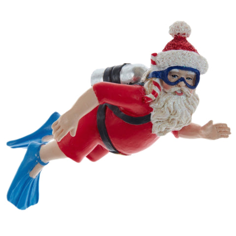 Santa Scuba Diving Ornament