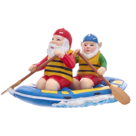 White Water Rafting Elves Ornament