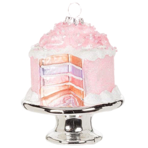 Pink Cake On Stand Ornament