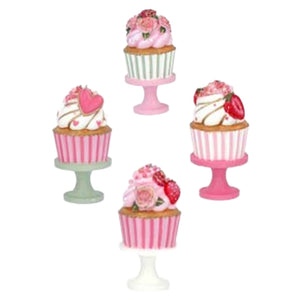 Assorted Cupcake On Stand Ornament, INDIVIDUALLY SOLD