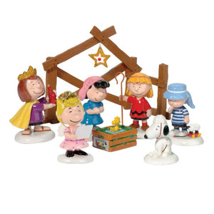 Peanuts Christmas Pageant Figurine, Set Of 8