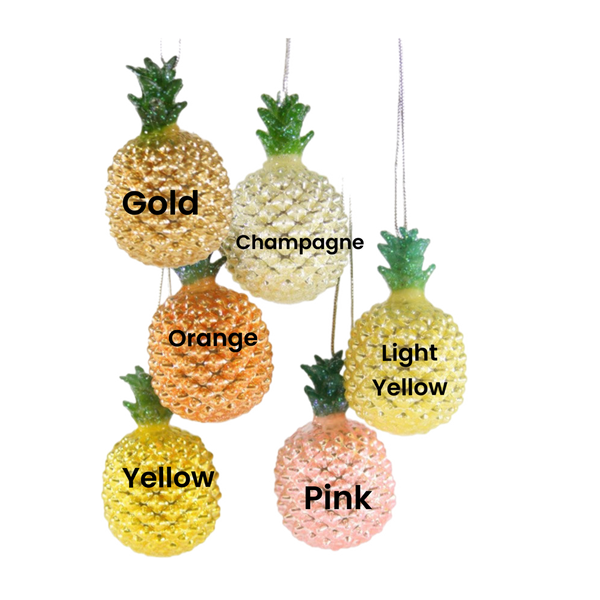 Assorted Mini Pineapple Ornament, INDIVIDUALLY SOLD