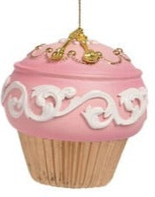 Dark Pink Cupcake Ornament