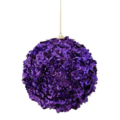 6" Large Purple Sequin Ball
