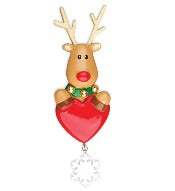 Reindeer With Heart Ornament