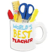 World's Best Teacher Mug Ornament