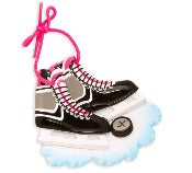 Hockey Skates With Pink Laces Ornament