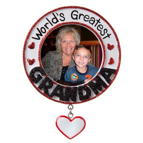 World's Greatest Grandma Frame Ornament