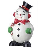 Winking Snowman Figurine