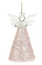 Small Pink LED Angel Ornament
