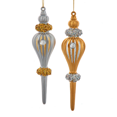 Assorted Silver And Gold Finial Ornament, INDIVIDUALLY SOLD