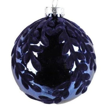 Flocked Navy Blue Ball