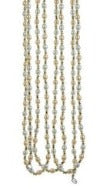 9' Ivory And Gold Beaded Garland